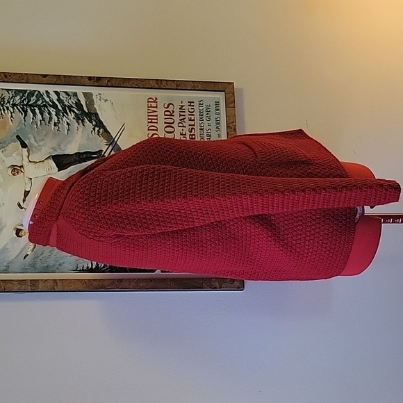 Red Knit Blazer Cardigan - Picture 2 of 8
